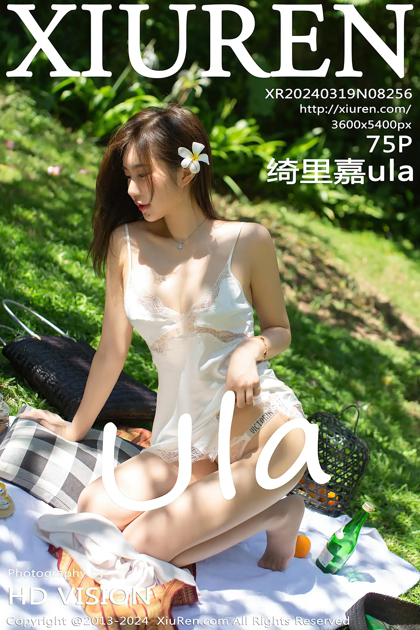 [XiuRen秀人网]No.8256_女神绮里嘉ula户外性感白色吊带裙配超薄肉丝秀惹火身材诱惑写真75P-秀人网 - XiuRen.Space